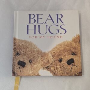 Bear Hugs For My Friend Hardcover Keepsake Book - White